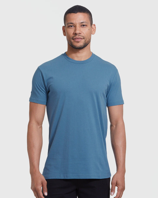 Short Sleeve T-Shirt | Crew Neck | Indigo: L