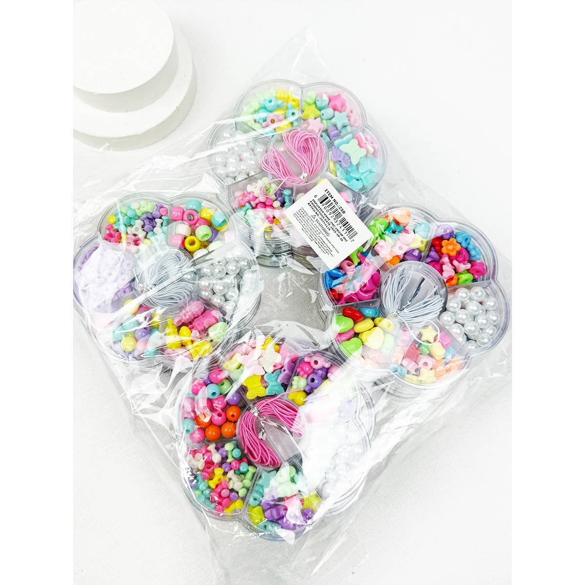DIY Bracelet Making Pearl Color Mix Beads Set: MIX COLOR / ONE(12)