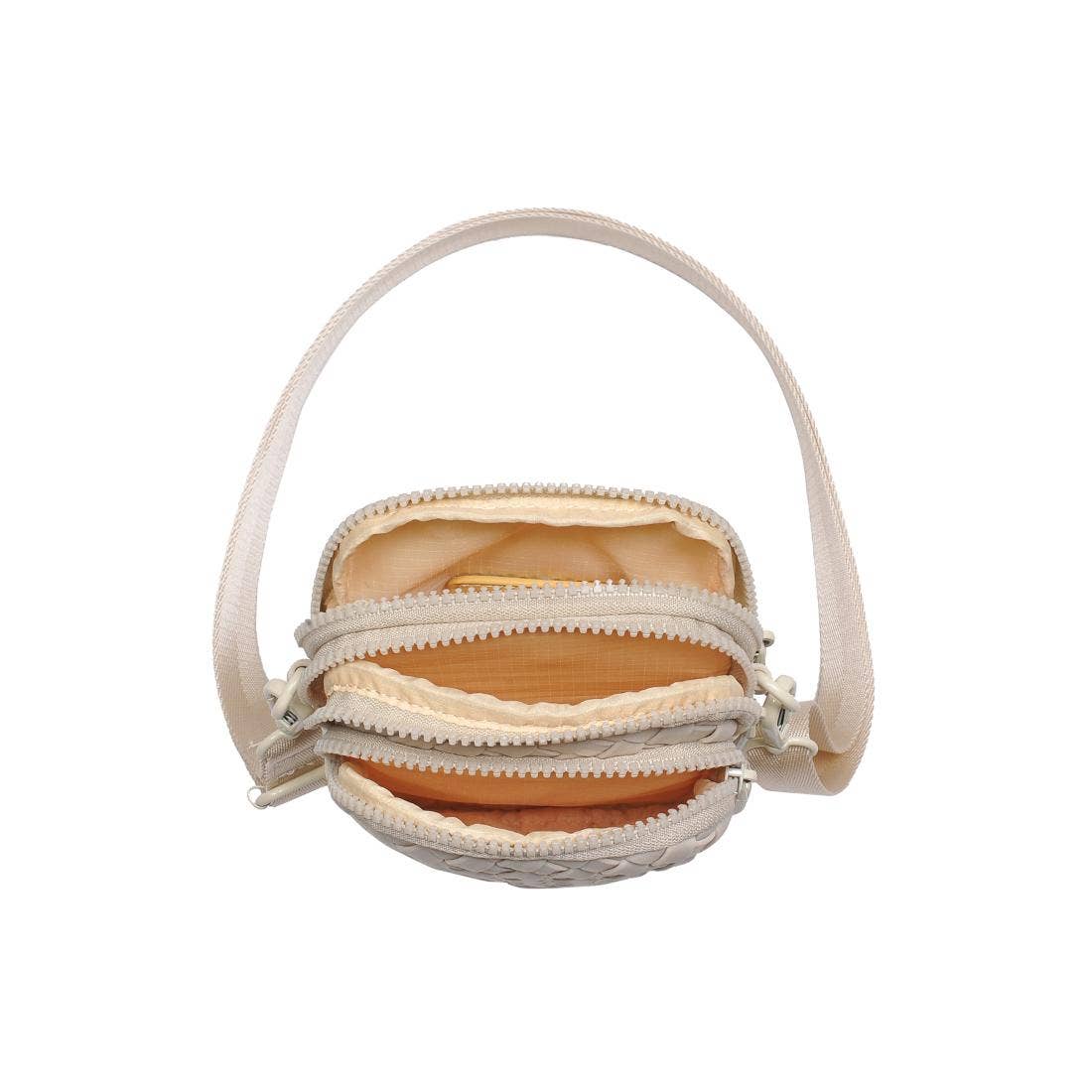 Divide & Conquer Woven Neoprene Crossbody: Cream