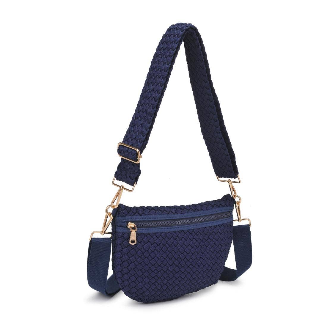 Ethereal   Woven Sustainable Crossbody: Navy