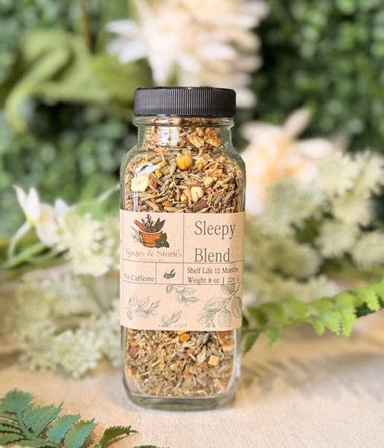 Sleepy Blend Herbal Tea: 8 oz Glass Jar