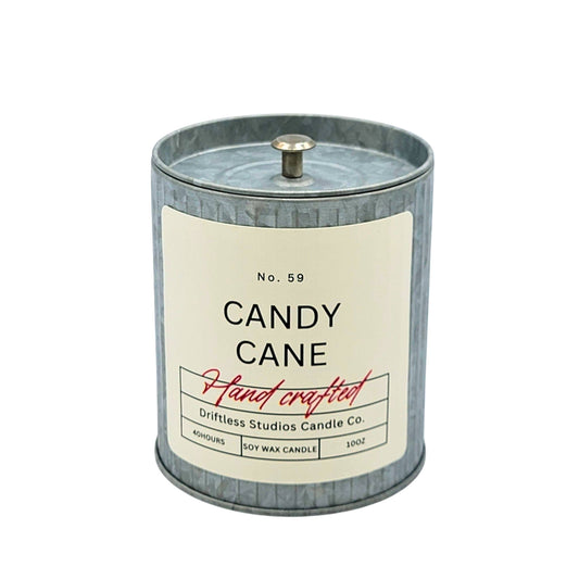 Candy Cane Farmhouse Holiday Candles - Christmas Decor