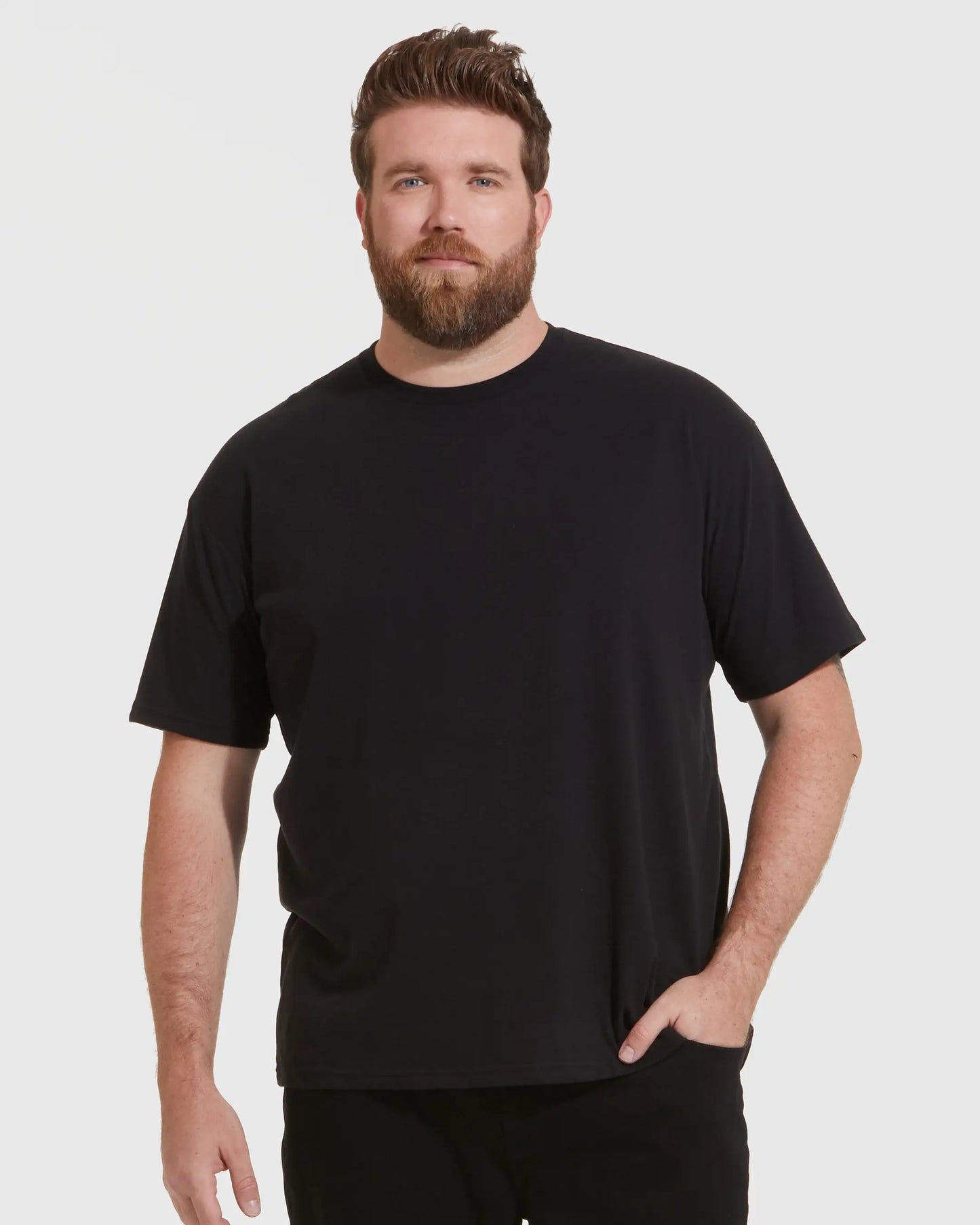 Short Sleeve T-Shirt | Crew Neck | Black: L