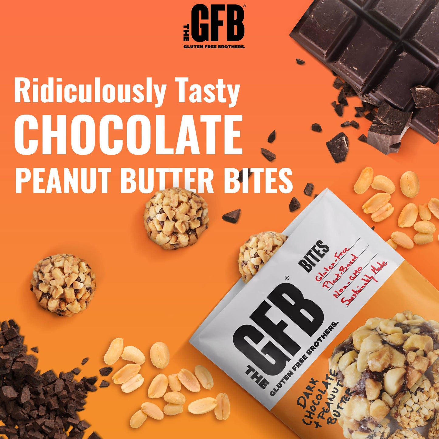 The GFB: Dark Chocolate Peanut Butter Protein Bites