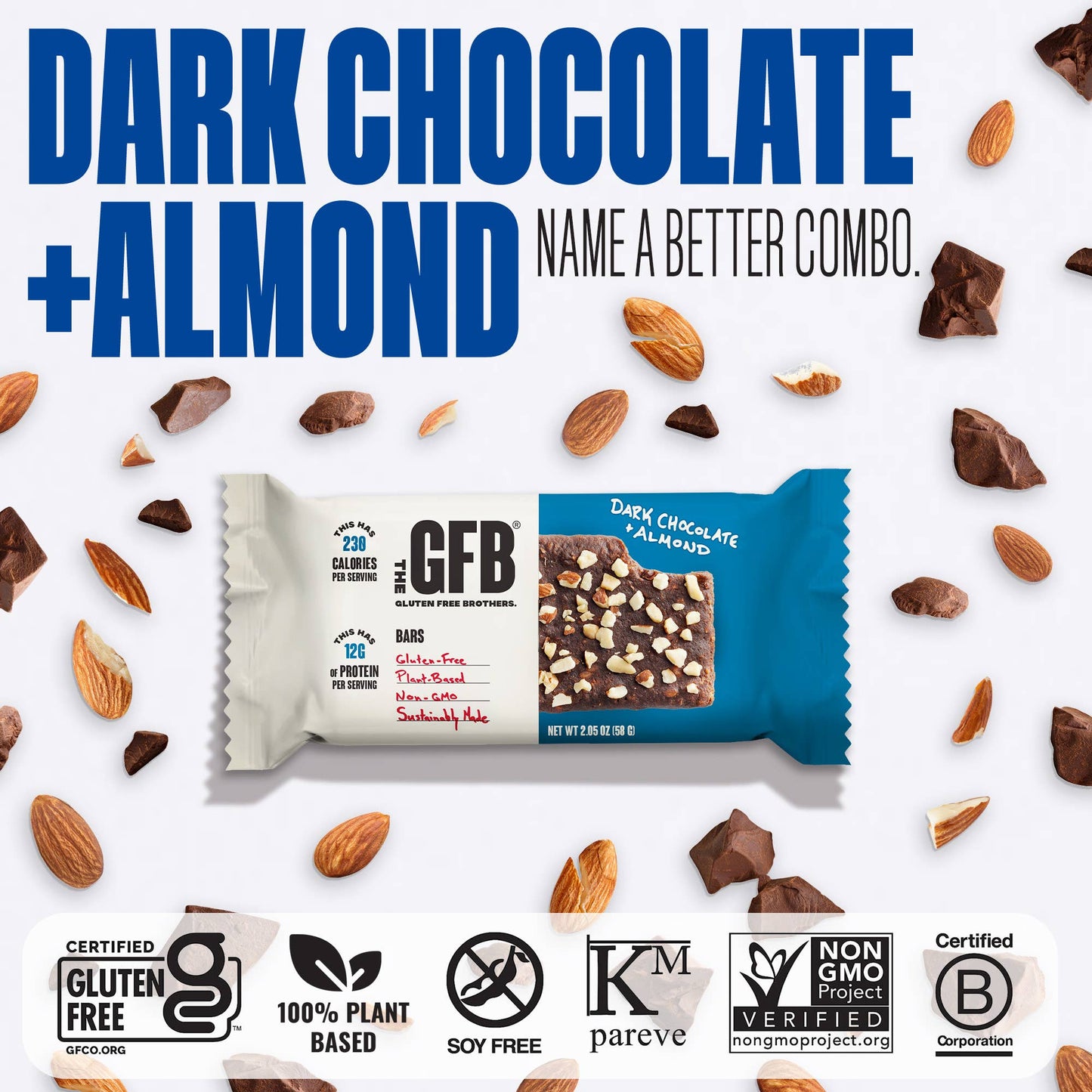 The GFB: Dark Chocolate Almond Protein Snack Bar