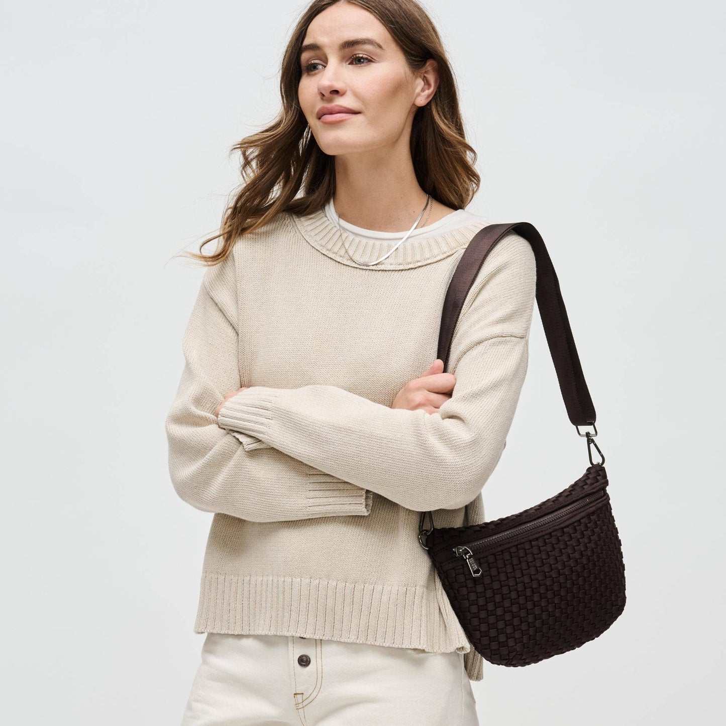 Ethereal - Woven Neoprene Crossbody: Black