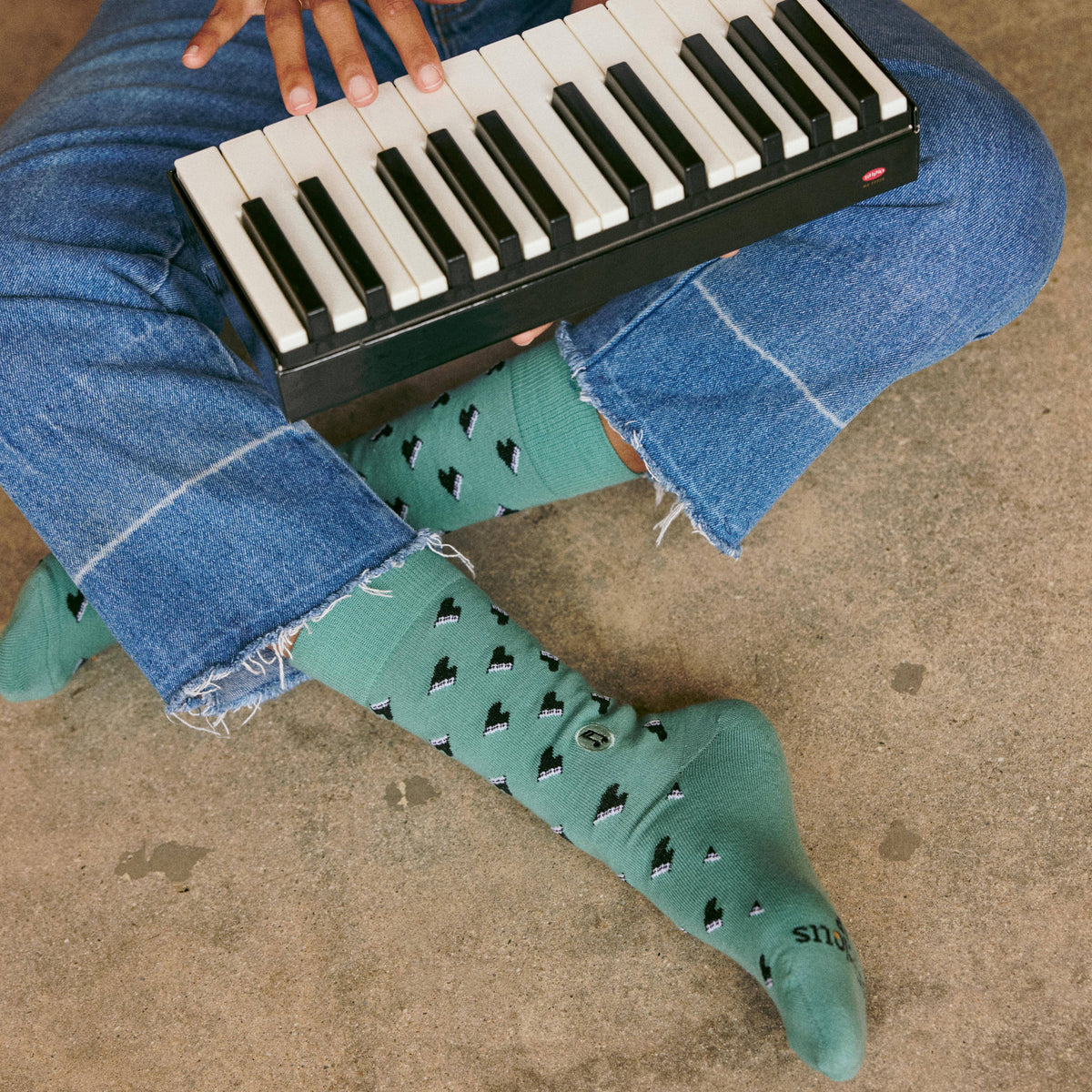 Socks that Support Music | Pianos - Gifts for Music Lovers: Small