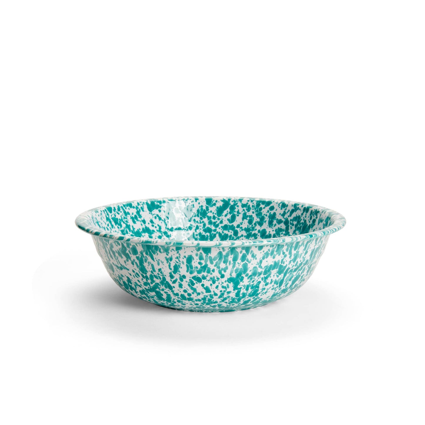 Splatterware - Enamelware Small Basin 4 qt, 12.25": Red & White