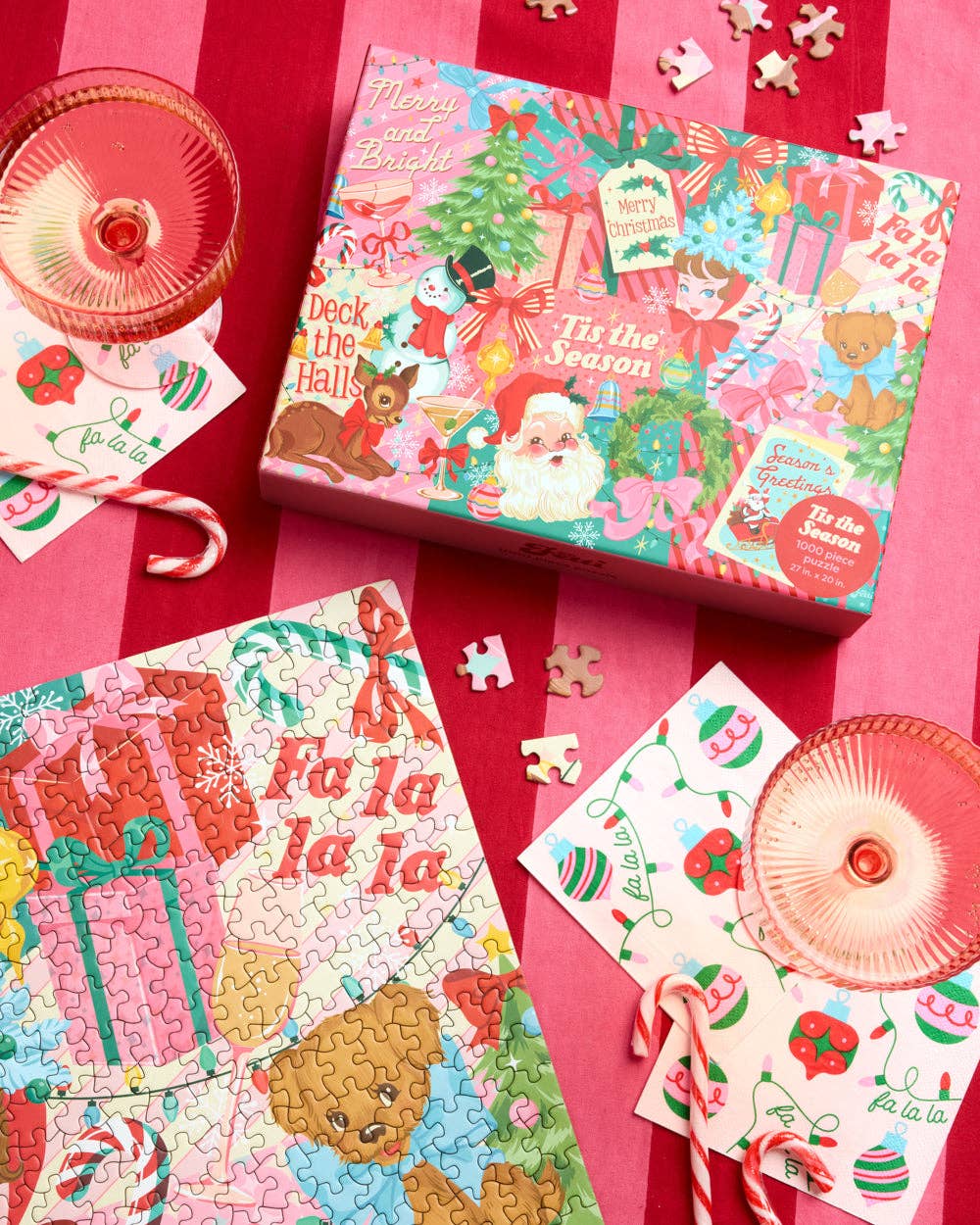 Pinkmas Jigsaw Puzzle - 1000 pc - Christmas game