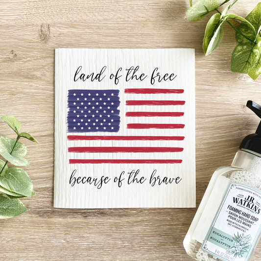 American Flag - Swedish Dishcloth