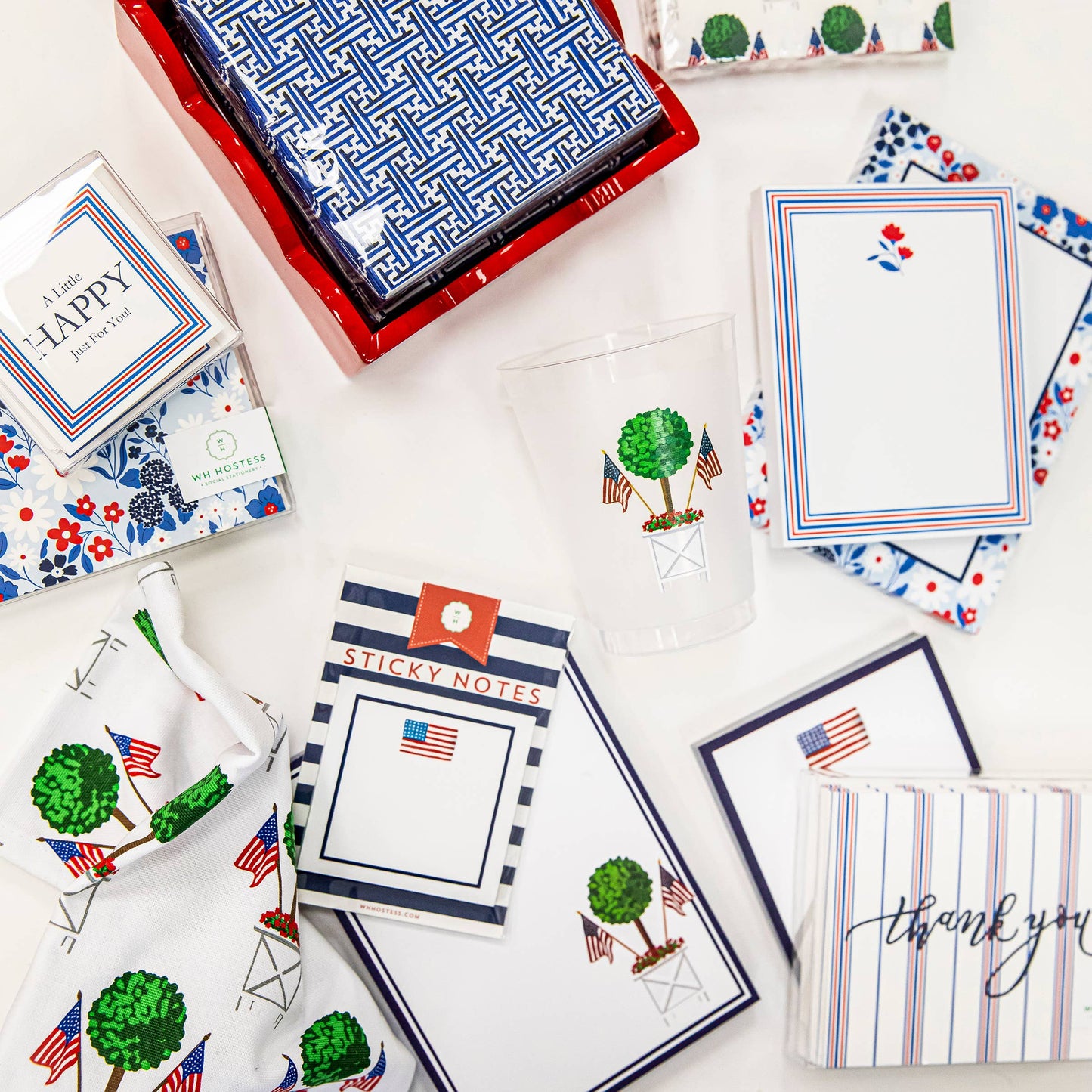 In Stock American Flag Single Sticky Notes