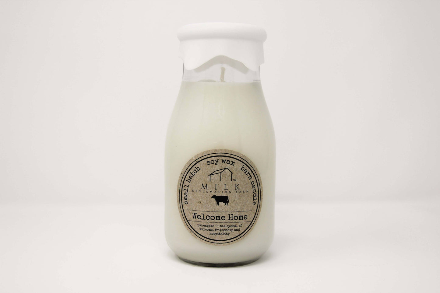 Milk Bottle Candle Welcome Home