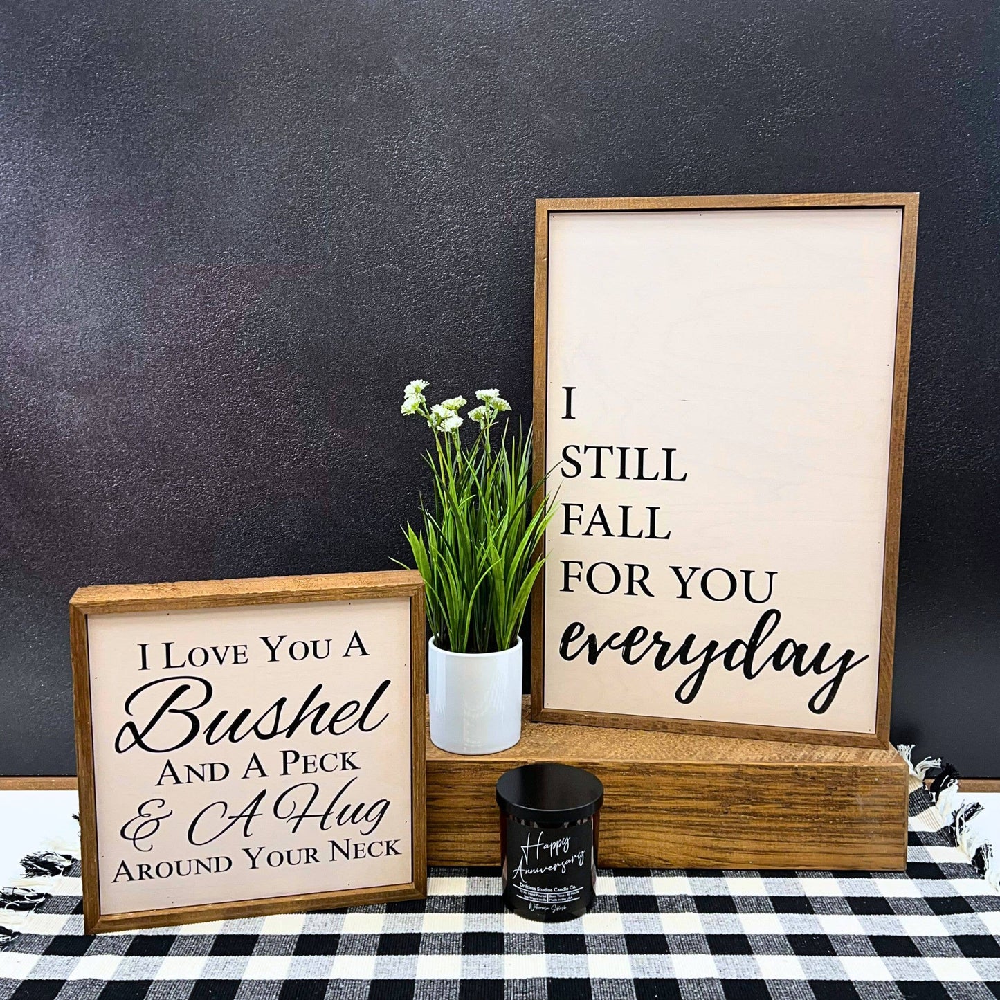 Happy Anniversary Gift Candles- Soy Wax Candle Gifts: Cinnamon Vanilla