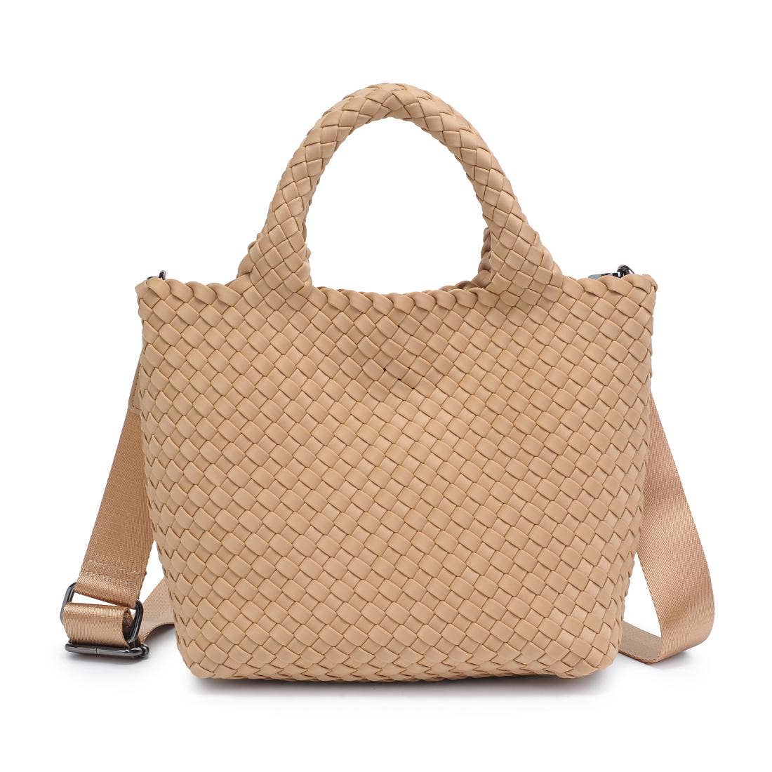 Sky's The Limit Small Woven Neoprene Crossbody: Black