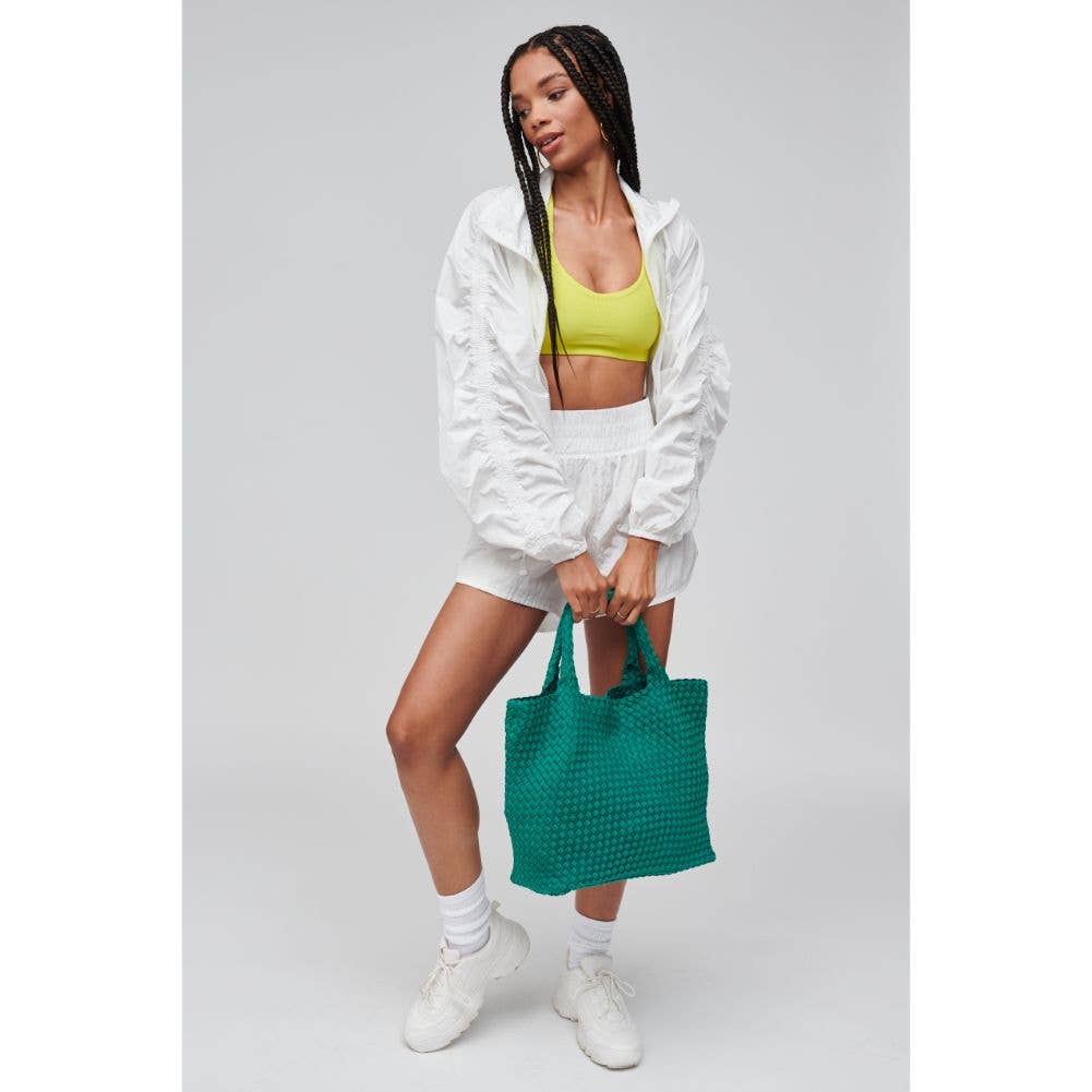 Sky's The Limit Medium Woven Neoprene Tote: Black