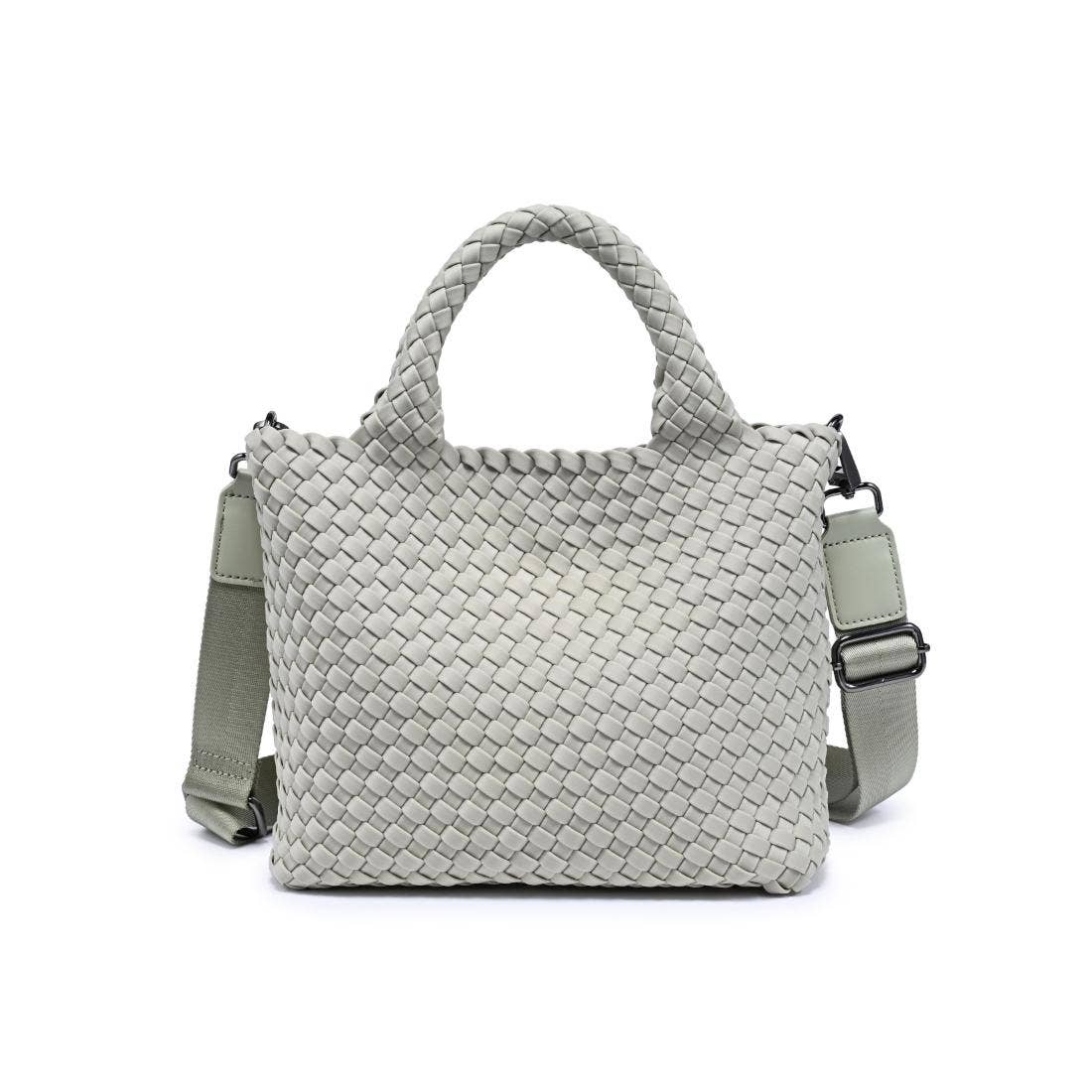 Sky's The Limit Small Woven Neoprene Crossbody: Sage