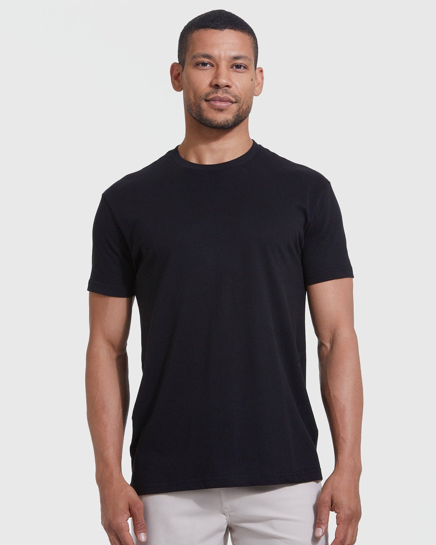 Short Sleeve T-Shirt | Crew Neck | Black: M