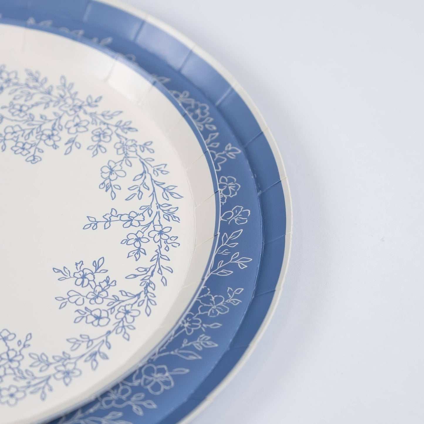 Floral Elegance Blue Dessert Plates- Pre Order Ships January 20th
