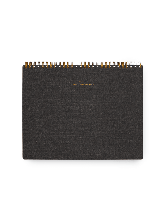 26-27 Weekly Task Planner: Charcoal Gray / None