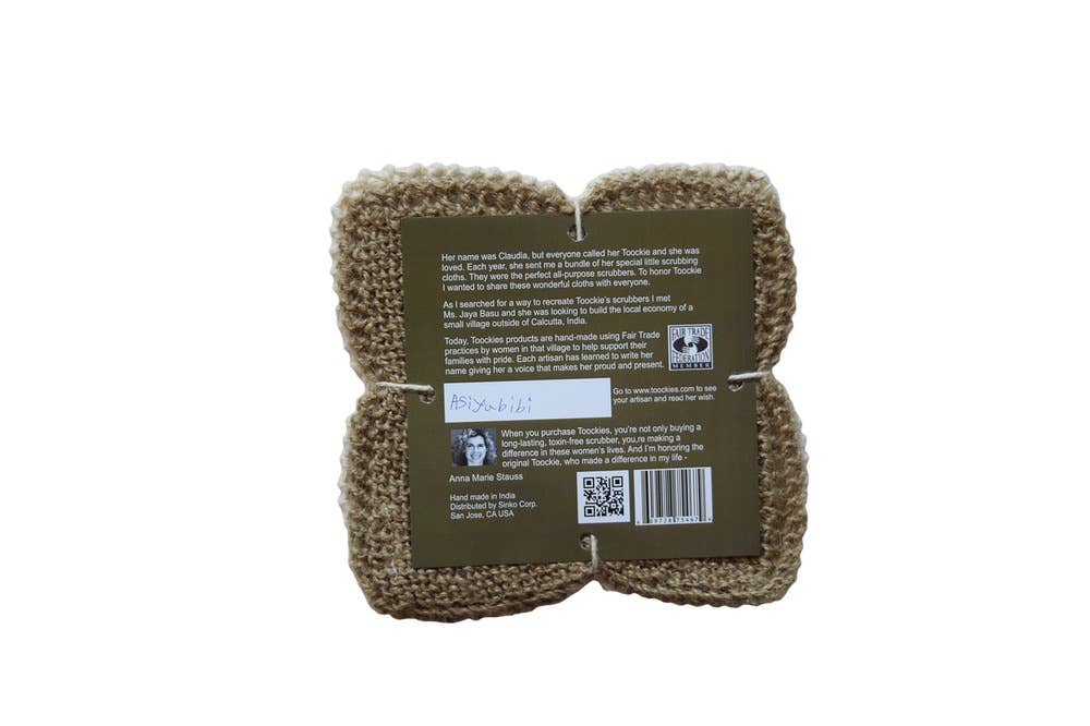 Toockies Jute and Organic Cotton Scrubber