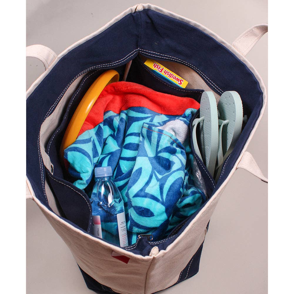 ShoreBags Classic Tote Large Private Label Customizable: Navy