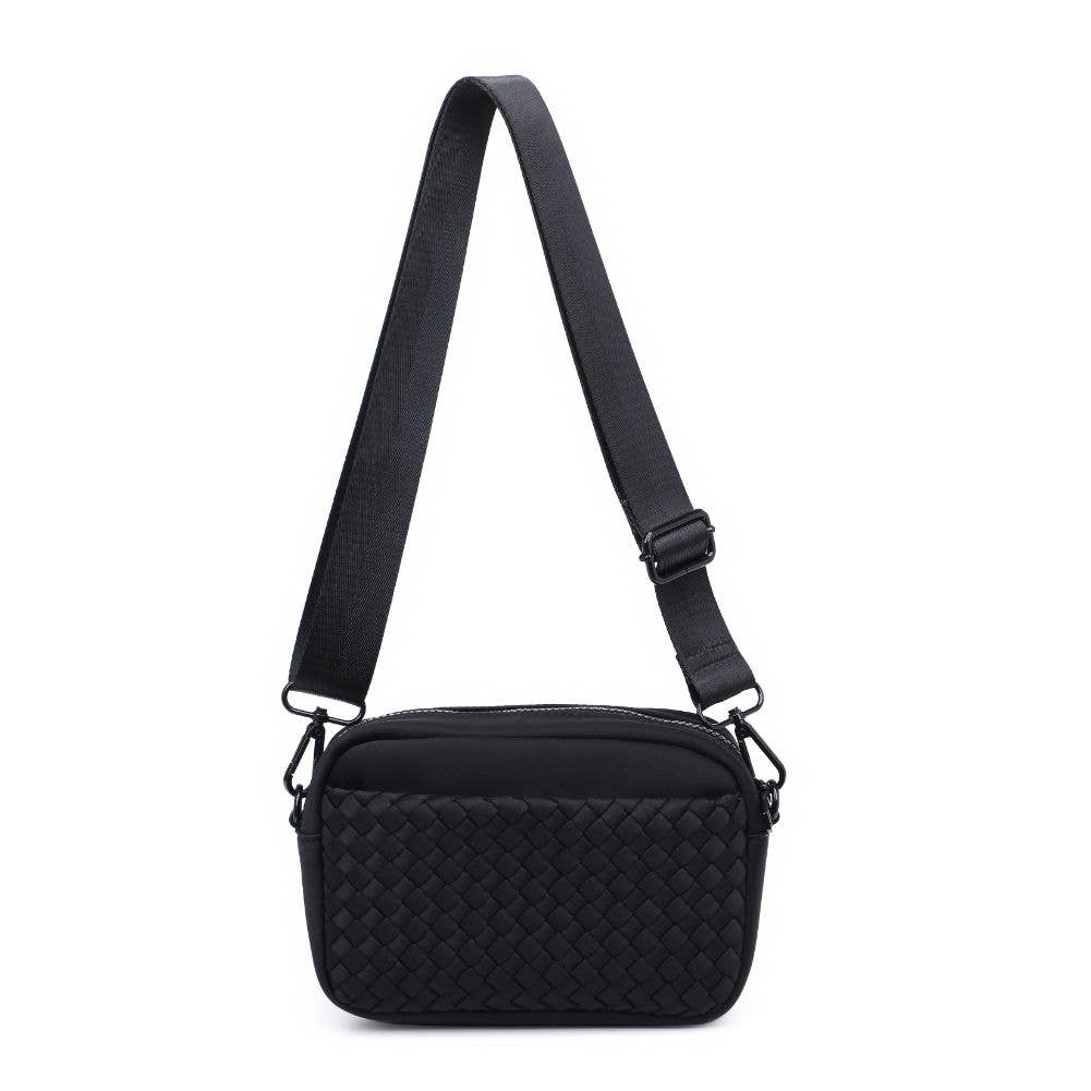 Inspiration Woven Neoprene Crossbody: Black