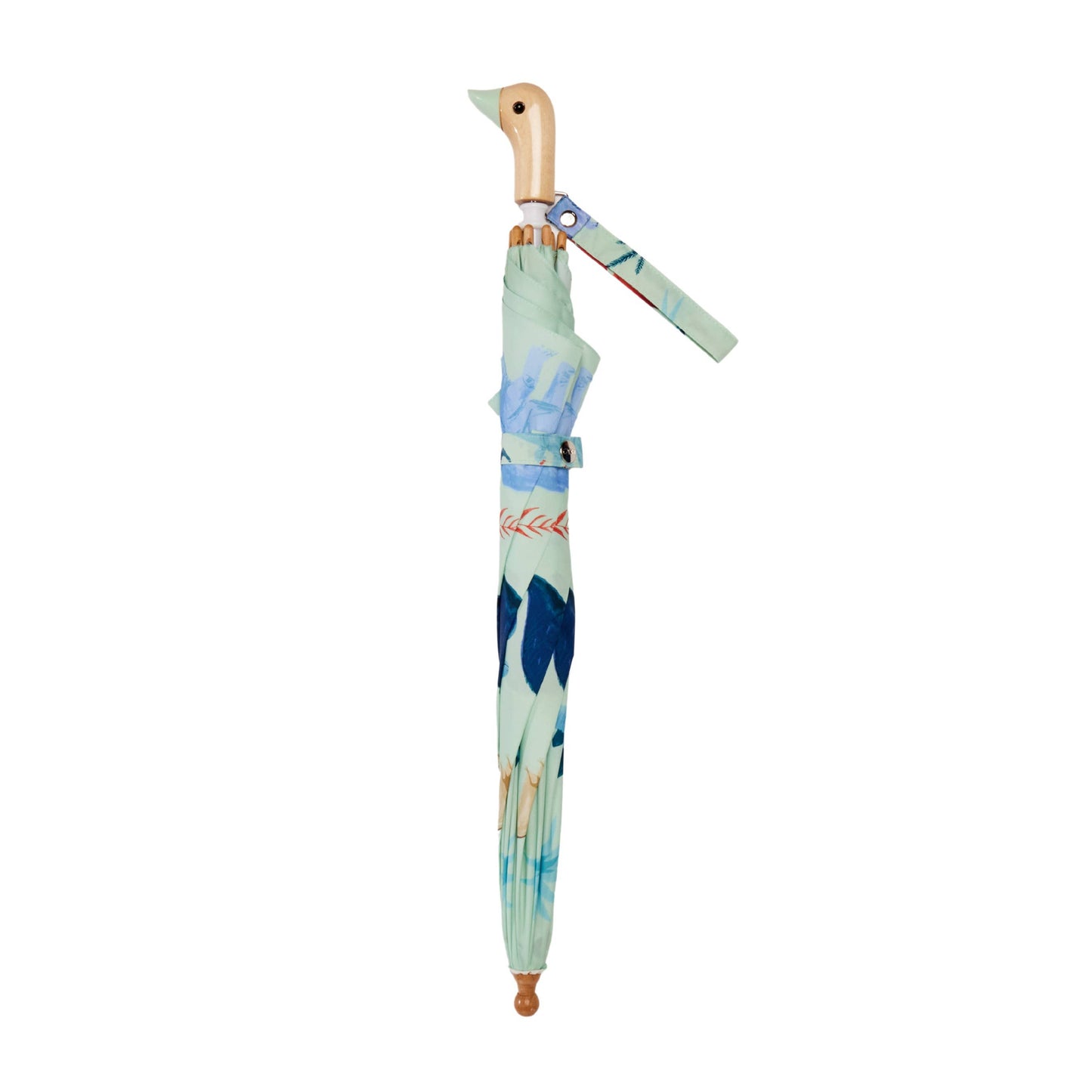 New! Limited Meri Meri Dinosaur Kingdom Kids Duck Umbrella: Blue