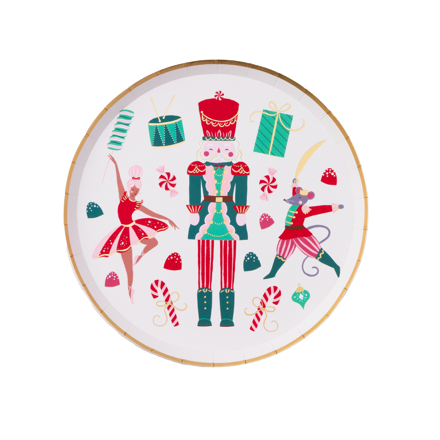 WHIMSICAL NUTCRACKER DESSERT PLATES