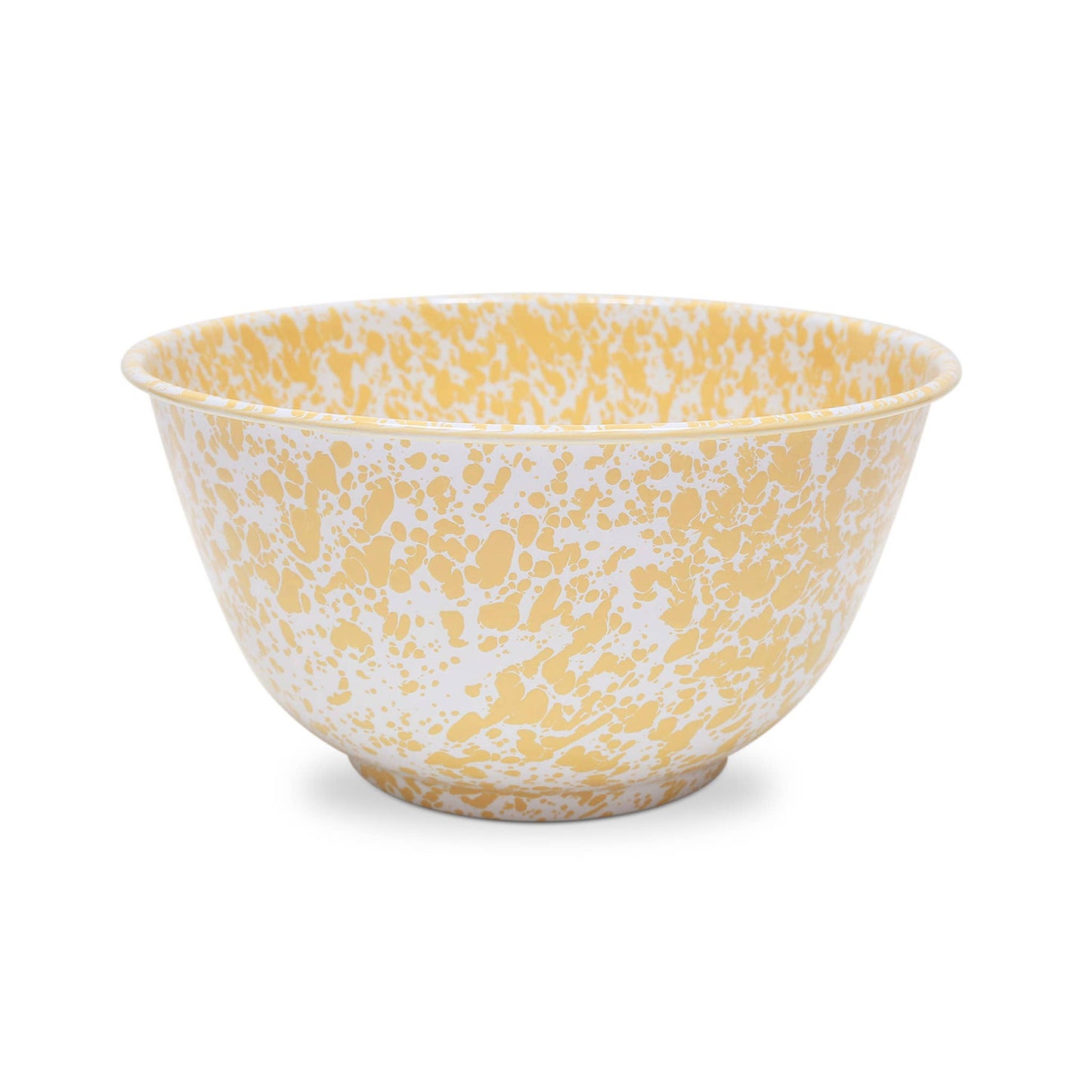 Splatter Enamelware Large Salad Bowl: Blue Splatter
