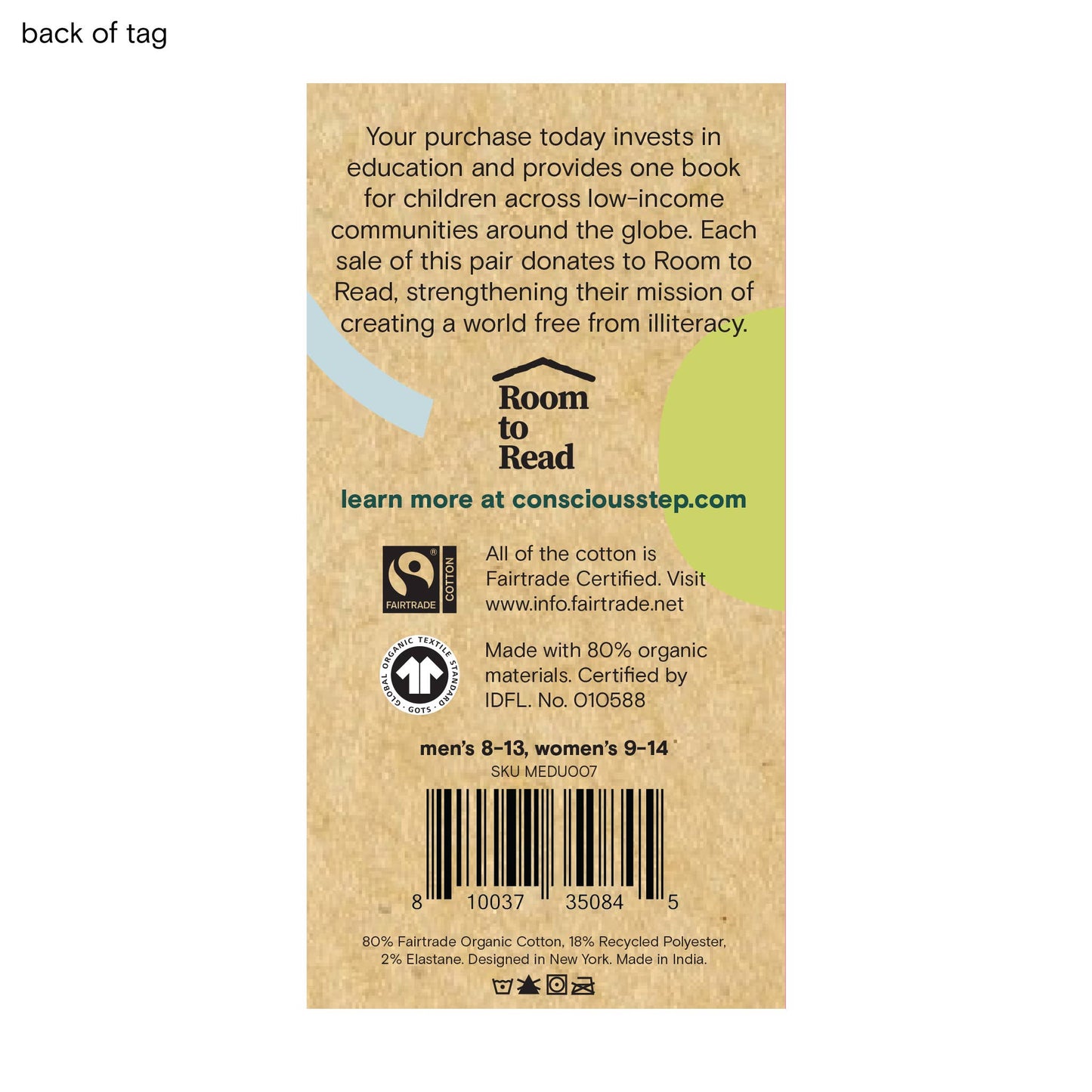 Socks that Give Books (Blue Glasses): Small