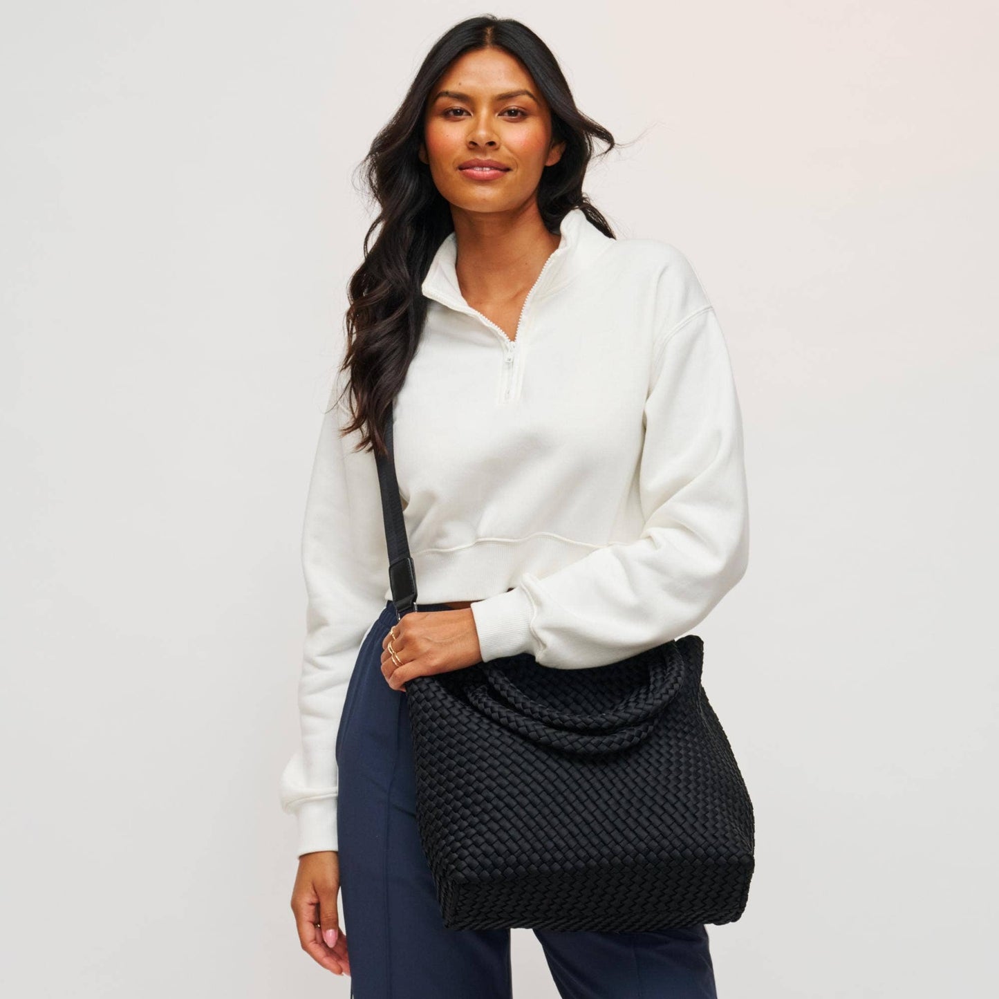 Sky's The Limit Medium Woven Neoprene Tote: Sand