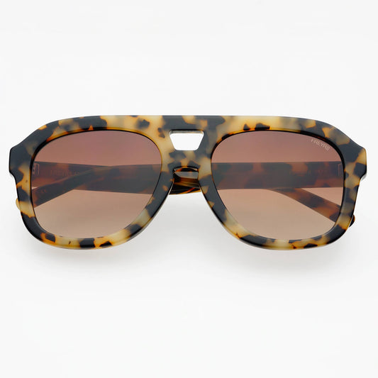 Voyager Acetate Oversized Aviator Sunglasses  : Milky Tortoise