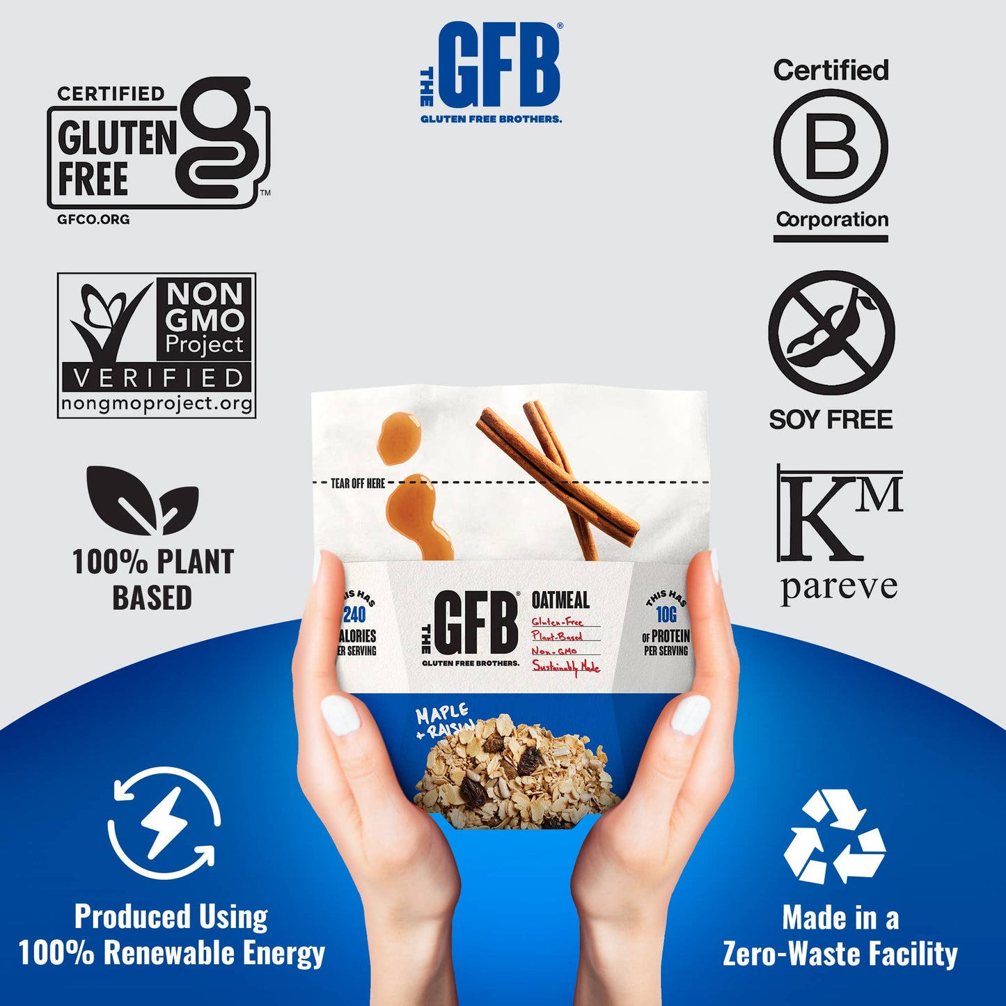 Maple Raisin Gluten Free Protein Oatmeal Pop-Up Cup