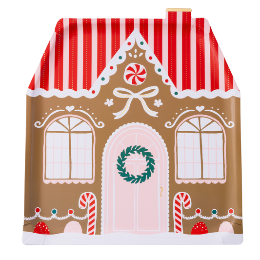 SWEET GINGERBREAD HOUSE LARGE PLATES