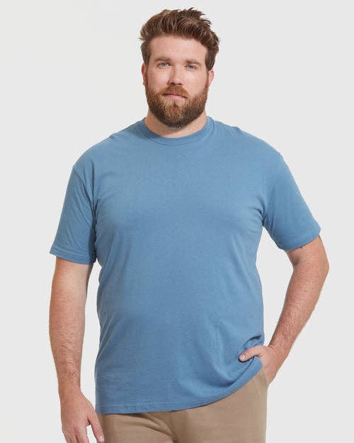 Short Sleeve T-Shirt | Crew Neck | Indigo: L