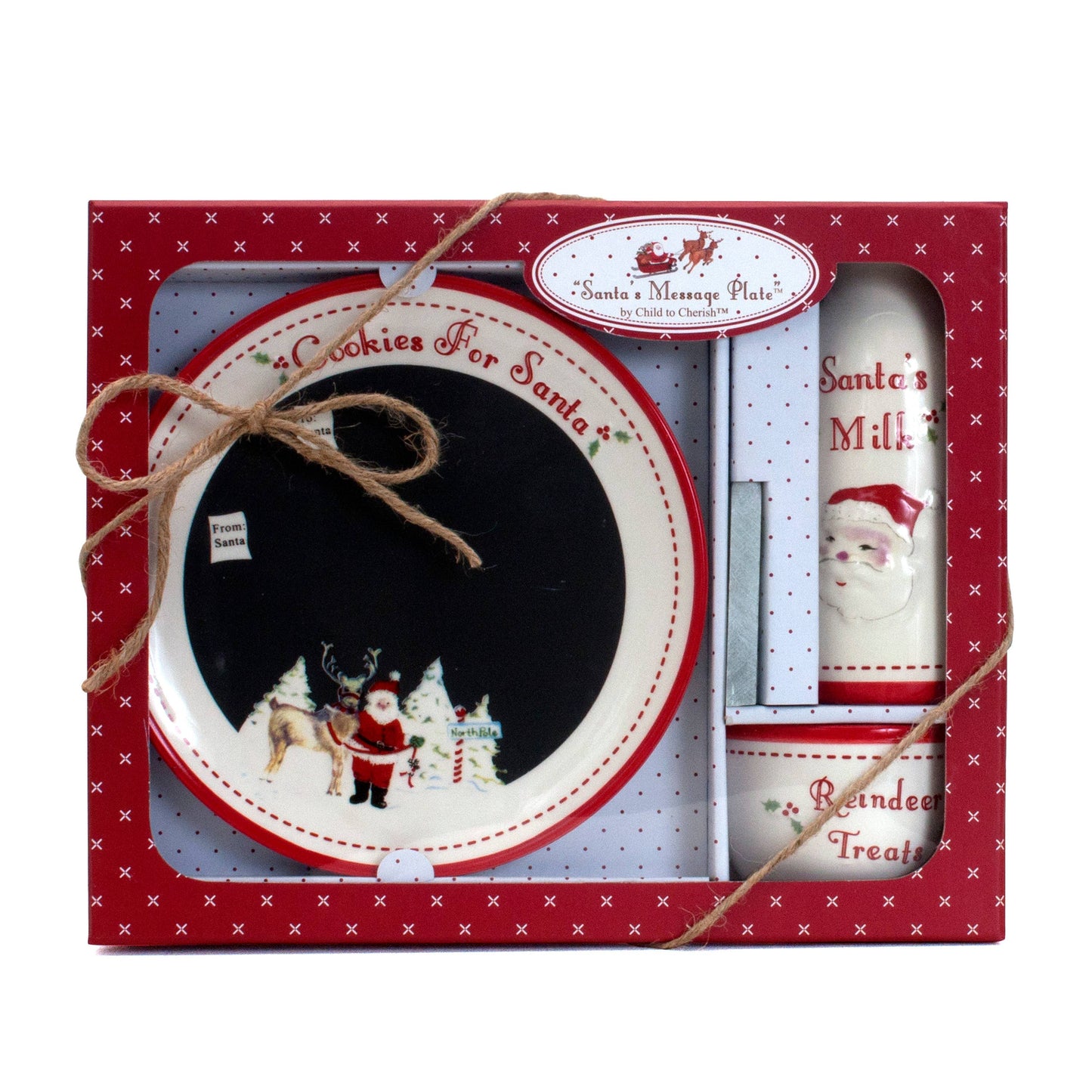 Santa's Message Plate Set - Ideal for Kids Learning Letters