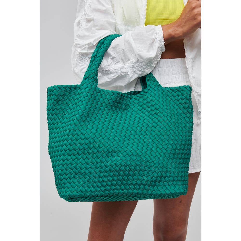 Sky's The Limit Medium Woven Neoprene Tote: Black