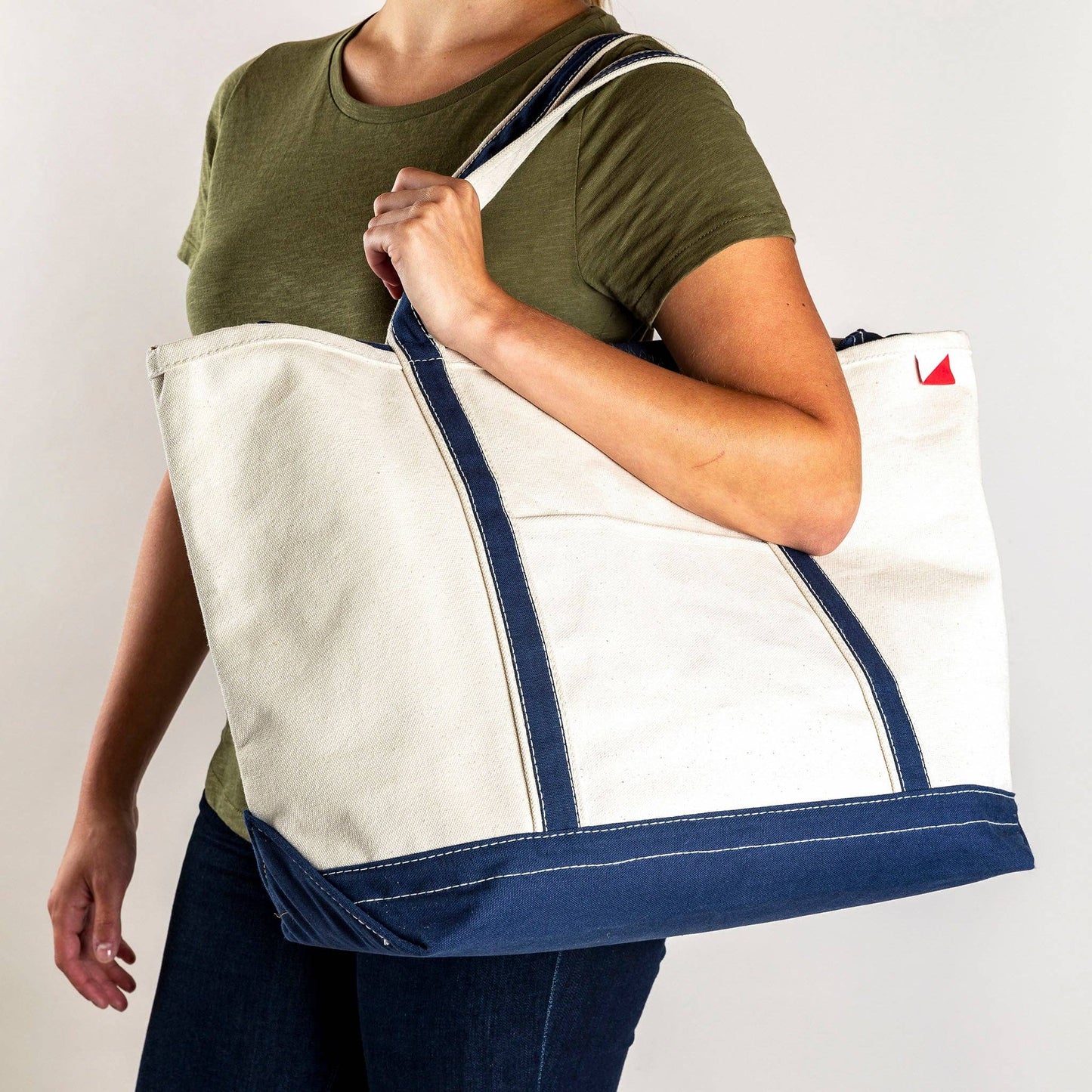 ShoreBags Classic Tote Large Private Label Customizable: Red