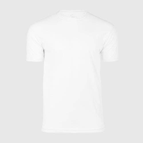 Short Sleeve T-Shirt | Crew Neck | White: XL