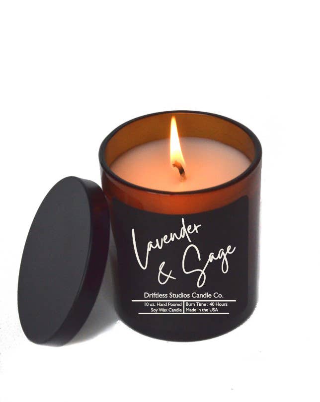 Lavender & Sage Soy Wax Candle - Scented Farmhouse Candles