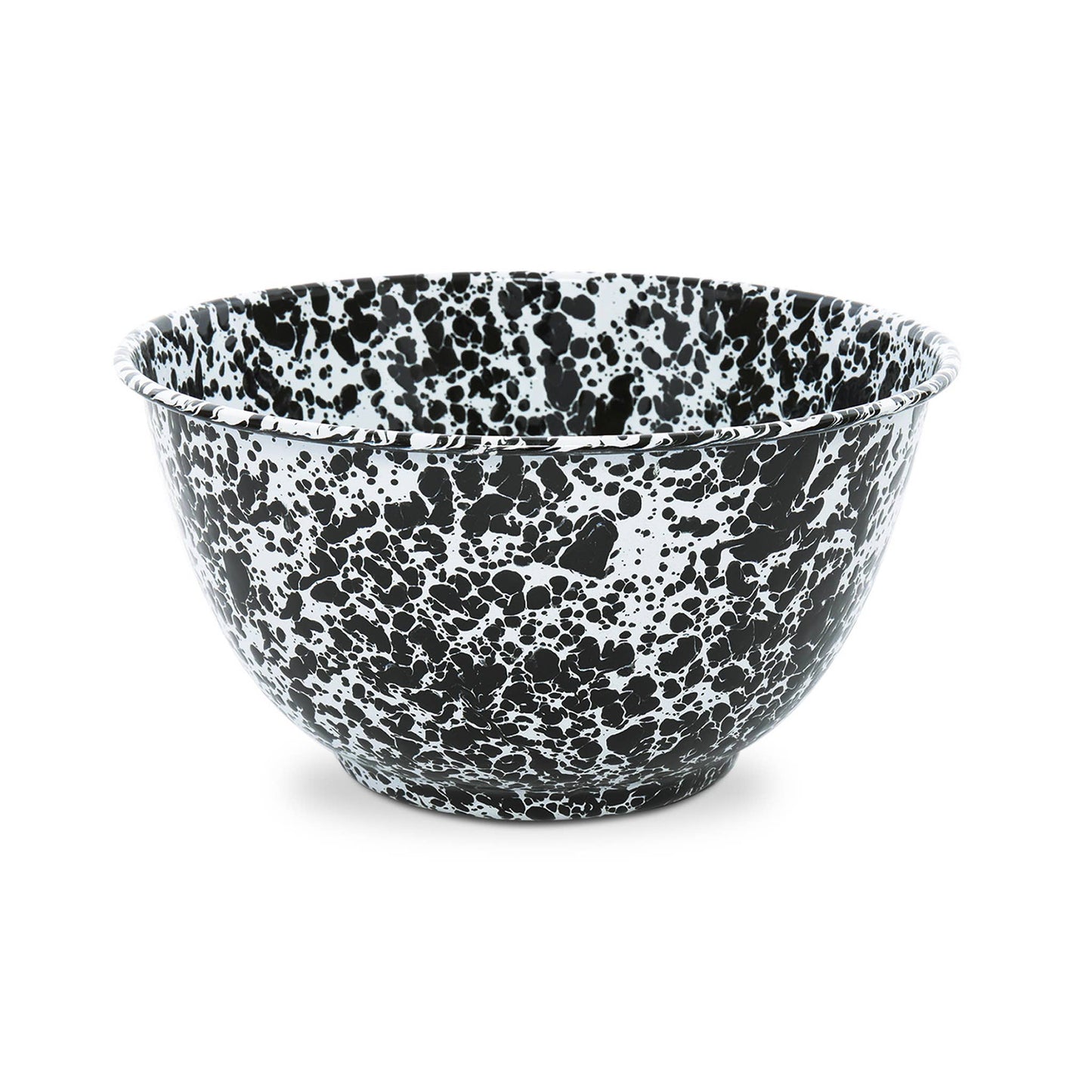 Splatter Enamelware Large Salad Bowl: Blue Splatter