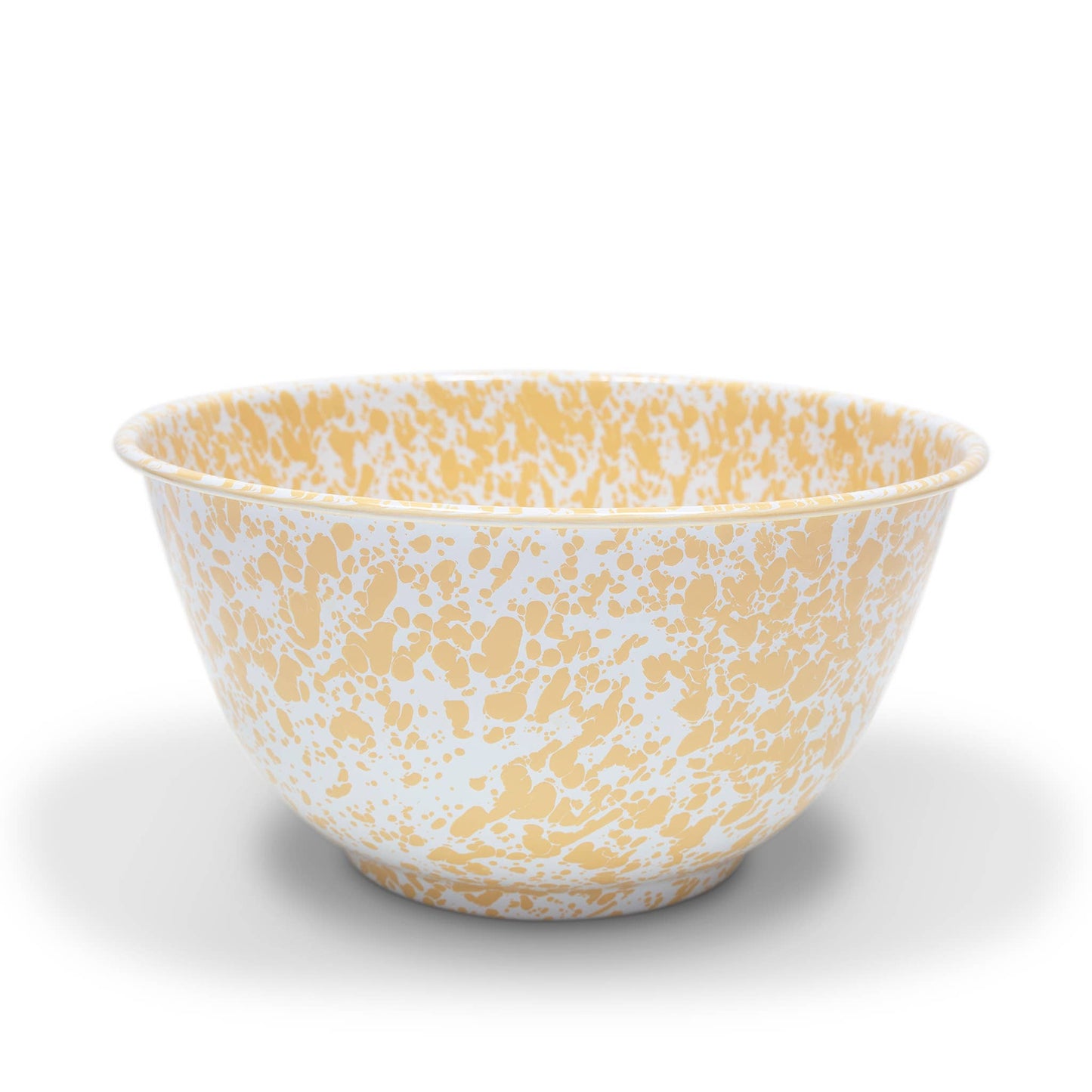 Splatter Enamelware Large Salad Bowl: Blue Splatter