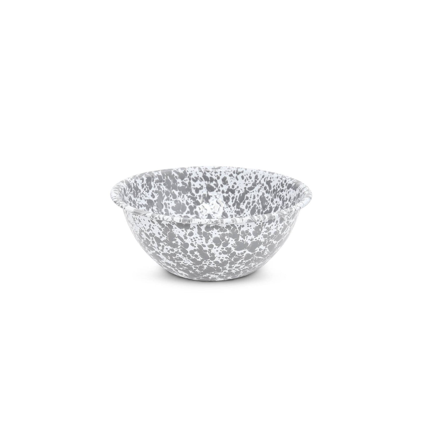 Splatter Enamelware Small Serving Bowl: Blue & White