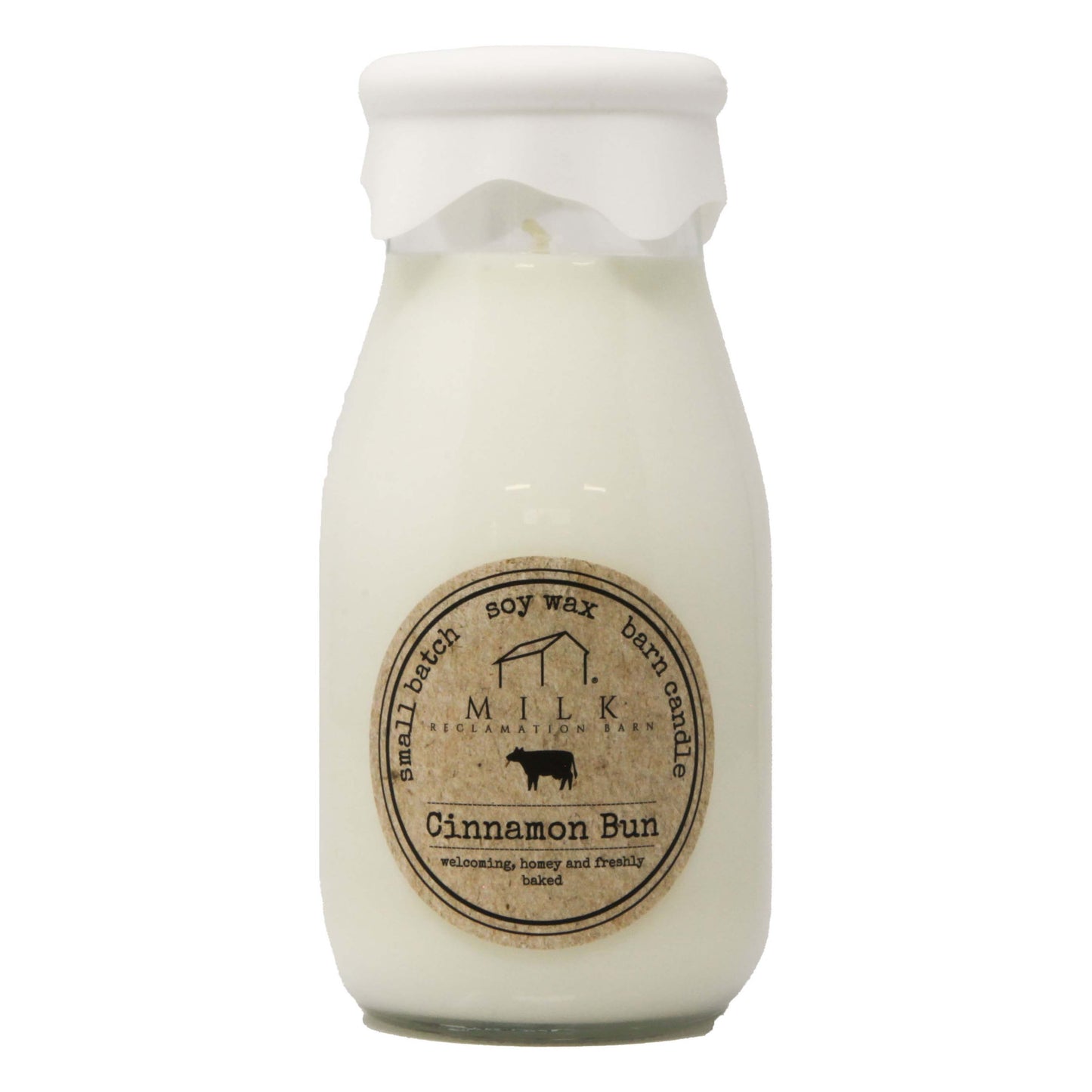 Milk Bottle Candle Cinnamon Bun