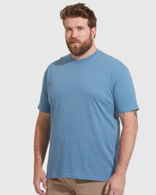 Short Sleeve T-Shirt | Crew Neck | Indigo: L