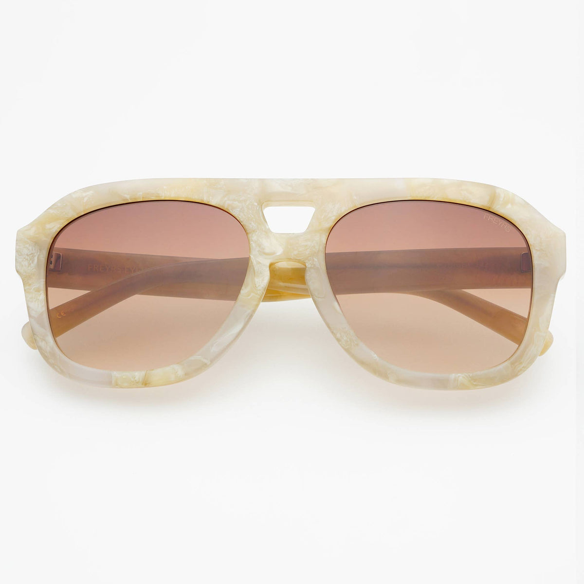 Voyager Acetate Oversized Aviator Sunglasses: Gray Pearl