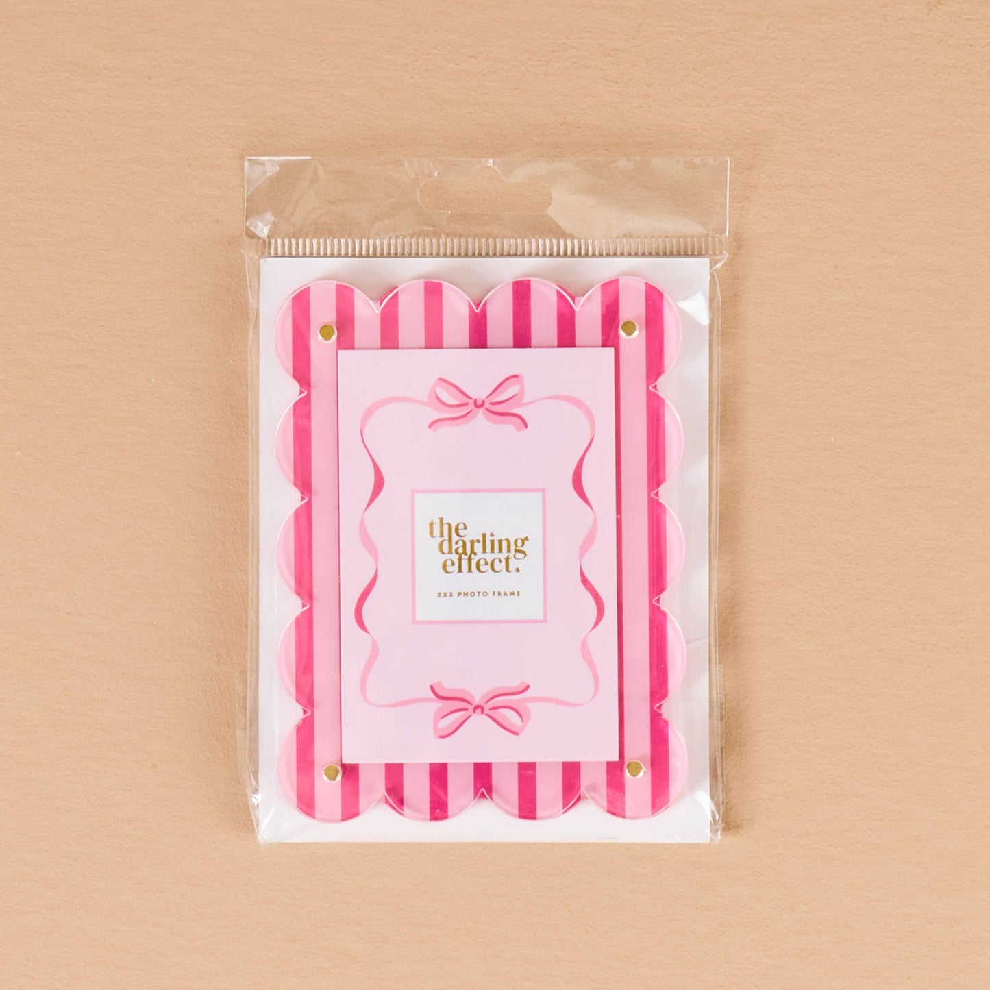 Mini Acrylic Picture Frame Magnet-Sweetheart Stripes