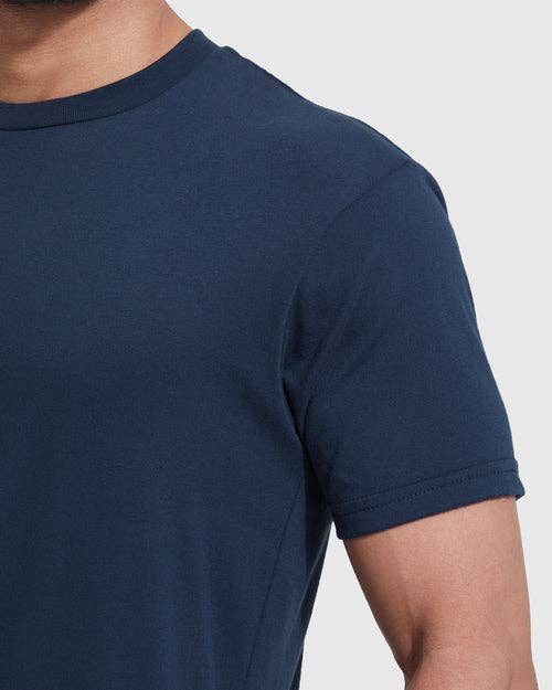 Short Sleeve T-Shirt | Crew Neck | Navy: L