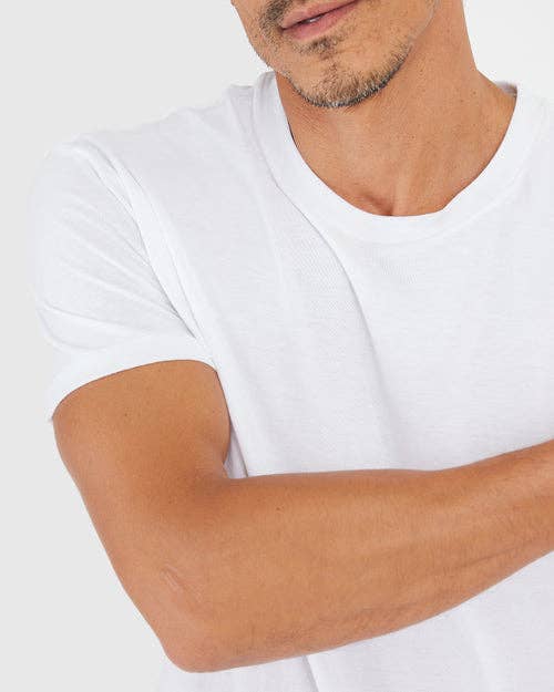 Short Sleeve T-Shirt | Crew Neck | White: XL