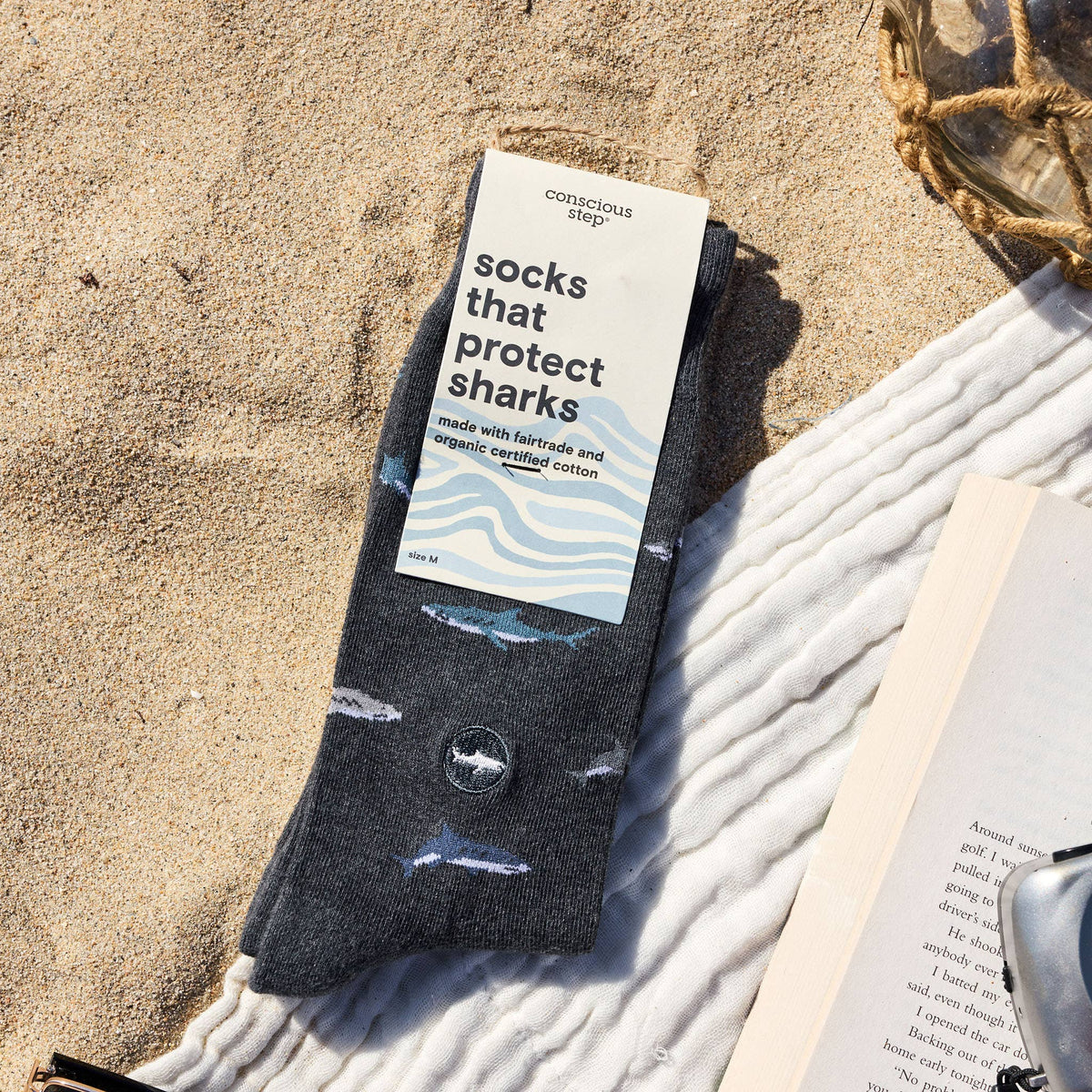 Socks that Protect Sharks | Gray Sharks - Ocean Gifts: Small